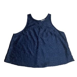 5/$25 Womens Arizona Tank Top Dark Blue Lace XXL Plus Size Juniors